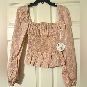NWT STAUD puff sleeve peasant top